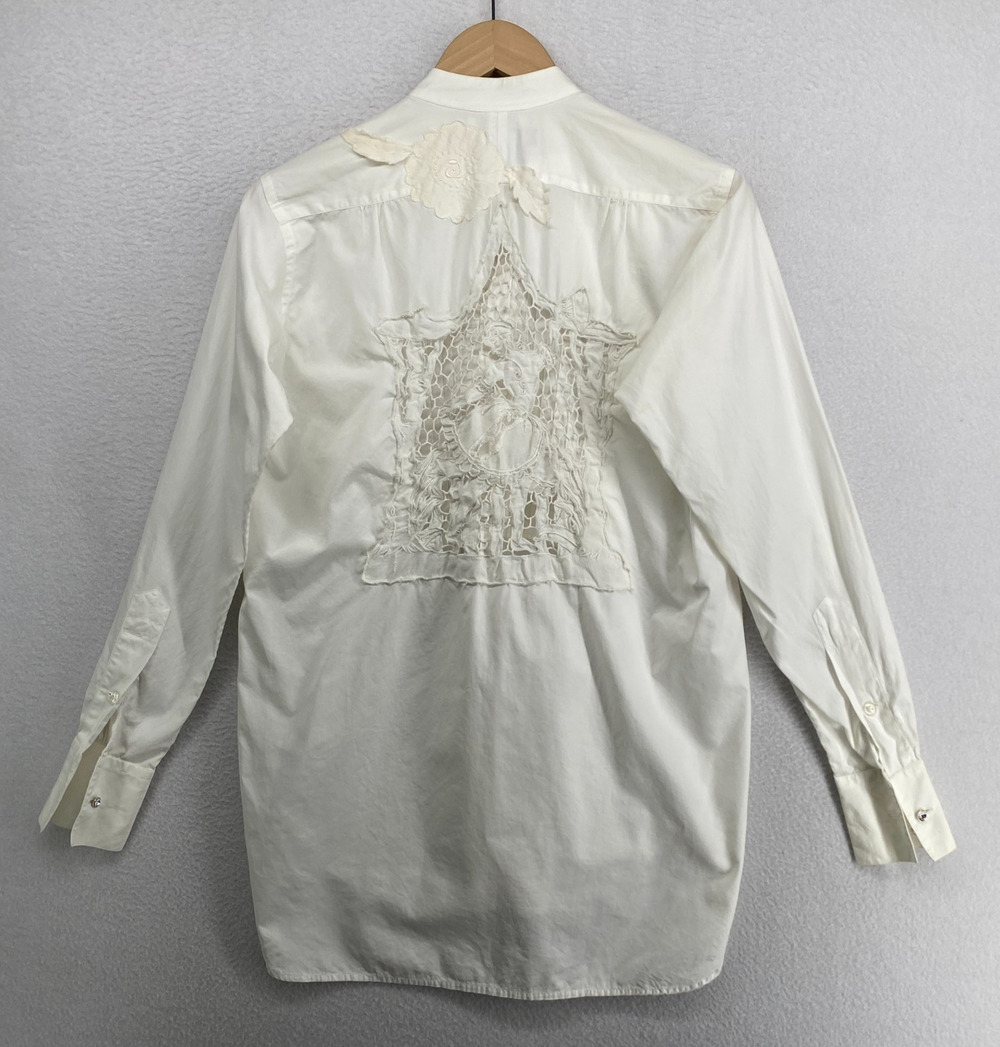 CHAR SANTA FE Ralph Lauren Purple Label Shirt 2 Crafted Tuxedo Lace Applique